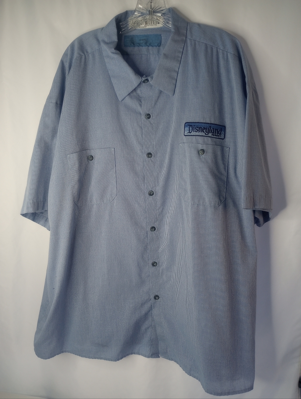 *Disneyland Light Blue Short Sleeve Button Down Work Shirt Size 4XL